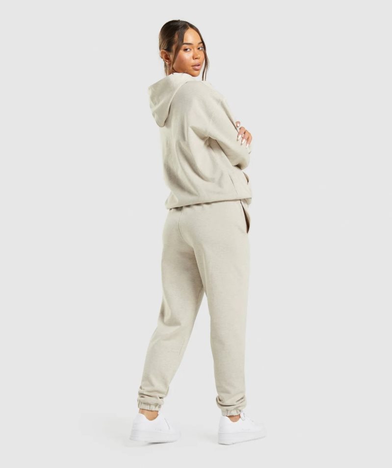 Women's Gymshark Rest Day Sweats Jogger Beige | NZ 4ZYNVW